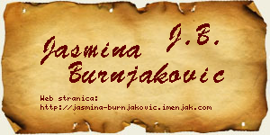 Jasmina Burnjaković vizit kartica